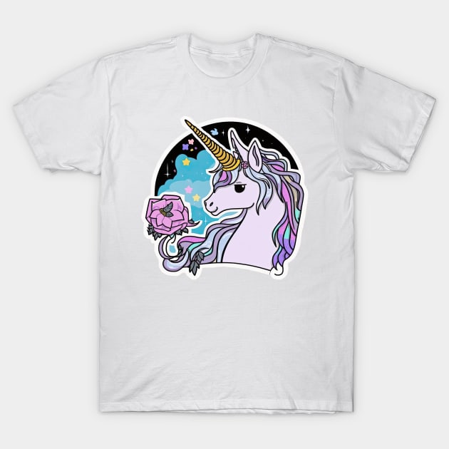 Kawaii Unicorn T-Shirt by ksemstudio